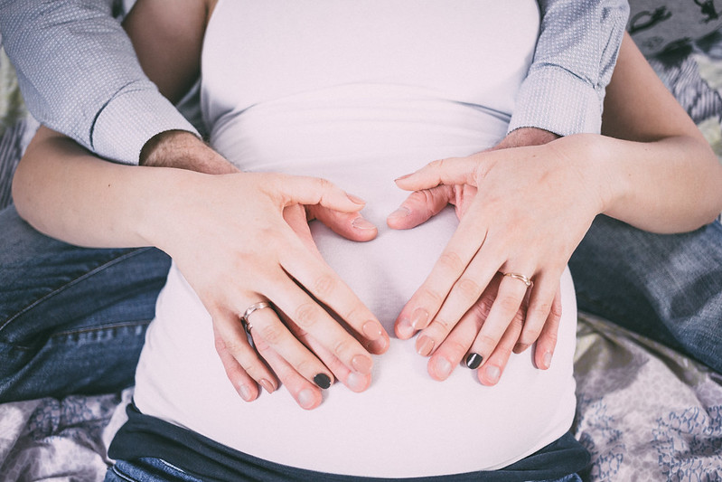 pregnant woman's belly - Massachusetts man