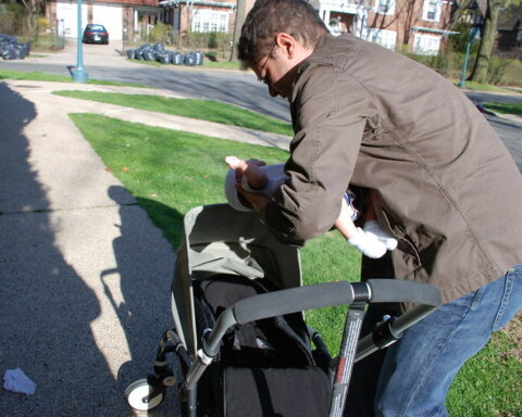 dad baby stroller - Pennsylvania woman