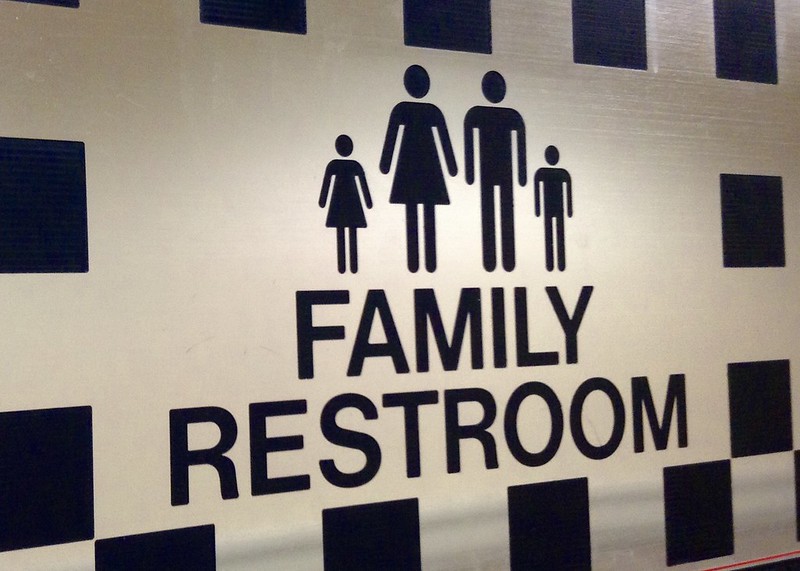 restroom sign - Texas man