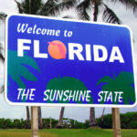 Welcome to Florida sign - Florida woman