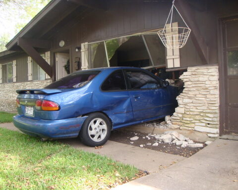 Car into house - drunk teen driver vs. family home