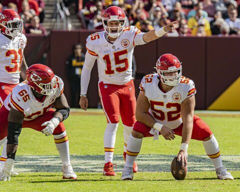 Kansas city chiefs players on field - Patrick Mahomes house